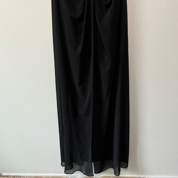 BEBE- Black Flowy Jumpsuit/Dress Size 6 - Picture 6 of 8